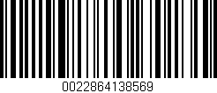 Código de barras (EAN, GTIN, SKU, ISBN): '0022864138569'