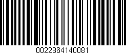 Código de barras (EAN, GTIN, SKU, ISBN): '0022864140081'