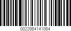 Código de barras (EAN, GTIN, SKU, ISBN): '0022864141064'