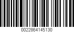Código de barras (EAN, GTIN, SKU, ISBN): '0022864145130'