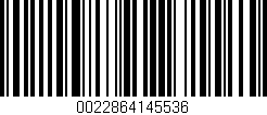 Código de barras (EAN, GTIN, SKU, ISBN): '0022864145536'