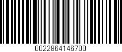 Código de barras (EAN, GTIN, SKU, ISBN): '0022864146700'
