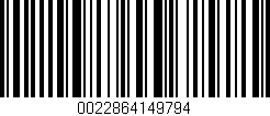 Código de barras (EAN, GTIN, SKU, ISBN): '0022864149794'