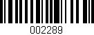Código de barras (EAN, GTIN, SKU, ISBN): '002289'