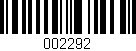 Código de barras (EAN, GTIN, SKU, ISBN): '002292'