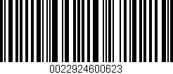 Código de barras (EAN, GTIN, SKU, ISBN): '0022924600623'