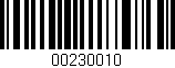Código de barras (EAN, GTIN, SKU, ISBN): '00230010'