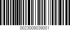 Código de barras (EAN, GTIN, SKU, ISBN): '0023008039001'