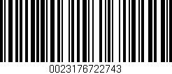 Código de barras (EAN, GTIN, SKU, ISBN): '0023176722743'