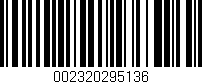 Código de barras (EAN, GTIN, SKU, ISBN): '002320295136'