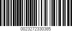 Código de barras (EAN, GTIN, SKU, ISBN): '0023272330385'