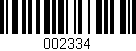 Código de barras (EAN, GTIN, SKU, ISBN): '002334'