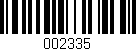 Código de barras (EAN, GTIN, SKU, ISBN): '002335'