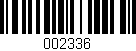Código de barras (EAN, GTIN, SKU, ISBN): '002336'