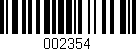 Código de barras (EAN, GTIN, SKU, ISBN): '002354'