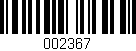 Código de barras (EAN, GTIN, SKU, ISBN): '002367'