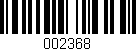 Código de barras (EAN, GTIN, SKU, ISBN): '002368'