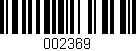 Código de barras (EAN, GTIN, SKU, ISBN): '002369'