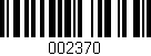 Código de barras (EAN, GTIN, SKU, ISBN): '002370'