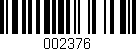 Código de barras (EAN, GTIN, SKU, ISBN): '002376'