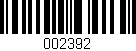 Código de barras (EAN, GTIN, SKU, ISBN): '002392'