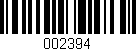 Código de barras (EAN, GTIN, SKU, ISBN): '002394'