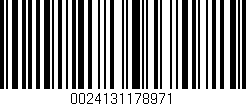 Código de barras (EAN, GTIN, SKU, ISBN): '0024131178971'