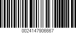 Código de barras (EAN, GTIN, SKU, ISBN): '0024147906667'