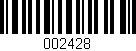 Código de barras (EAN, GTIN, SKU, ISBN): '002428'