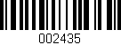 Código de barras (EAN, GTIN, SKU, ISBN): '002435'