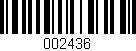 Código de barras (EAN, GTIN, SKU, ISBN): '002436'