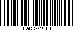 Código de barras (EAN, GTIN, SKU, ISBN): '0024467619001'