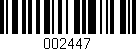 Código de barras (EAN, GTIN, SKU, ISBN): '002447'