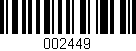 Código de barras (EAN, GTIN, SKU, ISBN): '002449'