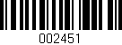 Código de barras (EAN, GTIN, SKU, ISBN): '002451'