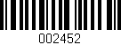 Código de barras (EAN, GTIN, SKU, ISBN): '002452'