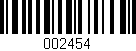 Código de barras (EAN, GTIN, SKU, ISBN): '002454'