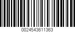 Código de barras (EAN, GTIN, SKU, ISBN): '0024543611363'