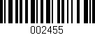 Código de barras (EAN, GTIN, SKU, ISBN): '002455'