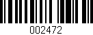 Código de barras (EAN, GTIN, SKU, ISBN): '002472'