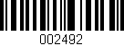 Código de barras (EAN, GTIN, SKU, ISBN): '002492'