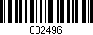 Código de barras (EAN, GTIN, SKU, ISBN): '002496'
