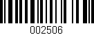 Código de barras (EAN, GTIN, SKU, ISBN): '002506'