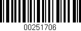 Código de barras (EAN, GTIN, SKU, ISBN): '00251706'