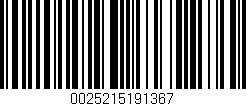 Código de barras (EAN, GTIN, SKU, ISBN): '0025215191367'