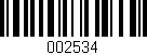 Código de barras (EAN, GTIN, SKU, ISBN): '002534'