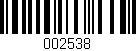 Código de barras (EAN, GTIN, SKU, ISBN): '002538'