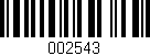 Código de barras (EAN, GTIN, SKU, ISBN): '002543'