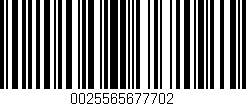 Código de barras (EAN, GTIN, SKU, ISBN): '0025565677702'
