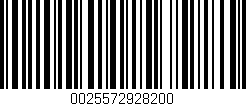 Código de barras (EAN, GTIN, SKU, ISBN): '0025572928200'